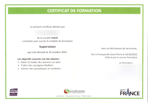 R22.12216 Certificat Synchronic Supervision Horizon - HuT-1